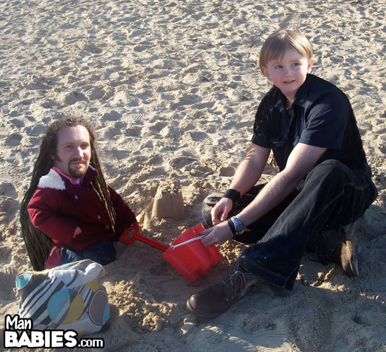 Dreads on the beach.